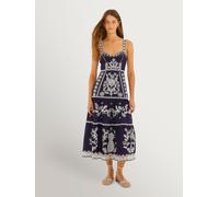 Farm Rio Farm Rio Blue Richilleu Midi Dress Blue M (EU 40-42)