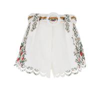 Farm Rio - Fruit Beauty Richelieu Running Shorts - Femme - Shorts - Blanc - Taille: 36 FR