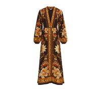 Farm Rio - Maxi Dress Majestic Garden - Femme - Robes - Noir - Taille: 38 FR