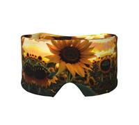 Farm Sunflower Bandeau unisexe pour dormir sur le côté, masque pour les yeux et cache-oreilles (68,1 x 10,9 cm), intérieur et extérieur, voyage, yoga, confort réglable
