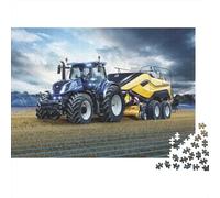 Farm Tractor Jigsaw Puzzles 1000 Pièces Matériau Recyclable Agricultural Machinery Senior Puzzles Impossible Hard Difficult Challenging Jeu Éducatif for Men 52x38cm/1000pcs