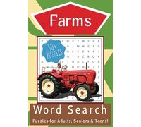 Farm Word Search Puzzle Book: Word Searches with Easy to Read Print about Farms, Farm Stock, Farm Animals, and More | 6x9 Inches, 110 Pages | 50+ Puzzles … Gift for Vacations, Holidays, and Free Time.