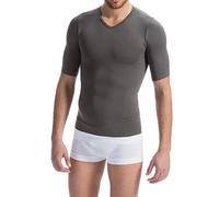 Farmacell Man 419H (Gris, M) T-Shirt à Manche Courte Homme adhérent de Contention avec Fil Heat Thermique et Protecteur