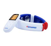 FARMAMED Électrostimulateur cervical multifonction de cou, Thérapie avec chaleur pour douleurs musculaires, Télécommande wireless à écran LCD