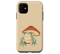 Farmcore Frog and Mushroom Umbrella Aesthetic Cottagecore Coque pour iPhone 11