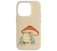 Farmcore Frog and Mushroom Umbrella Aesthetic Cottagecore Coque pour iPhone 14 Pro