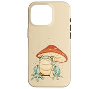 Farmcore Frog and Mushroom Umbrella Aesthetic Cottagecore Coque pour iPhone 16 Pro