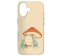 Farmcore Frog and Mushroom Umbrella Aesthetic Cottagecore Coque pour iPhone 17