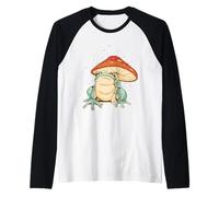 Farmcore Frog and Mushroom Umbrella Aesthetic Cottagecore Manche Raglan