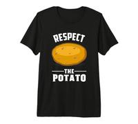 Farmer Garden Work Citation Amusante Légumes Respecter la Pomme de Terre T-Shirt Haut de Gamme