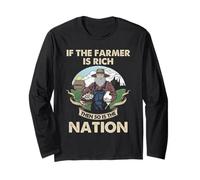 Farmer Nation Œuf de Poule rétro Motif Ferme Manche Longue
