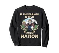 Farmer Nation Œuf de Poule rétro Motif Ferme Sweatshirt
