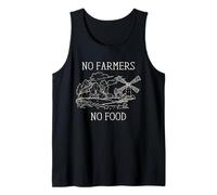 Farmer Support No Farmers No Food Agriculture Message rétro Débardeur