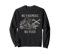 Farmer Support No Farmers No Food Agriculture Message rétro Sweatshirt