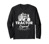 Farmer Tractor Expert Vintage Farm Equipment Humour Manche Longue