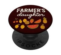 Farmer's Daughter Cute Fruit Graphic Country Girls & Women PopSockets PopGrip Adhésif