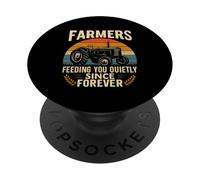 Farmers Feeding You Quietly Rustique Motif Tracteur Vintage PopSockets PopGrip Adhésif