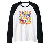 Farmers Market Fruit Lover Fraise Myrtille Citron Art Manche Raglan