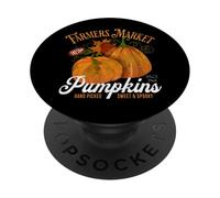 Farmers Market Pumpkins Farm Citrouilles fraîches de Thanksgiving PopSockets PopGrip Adhésif