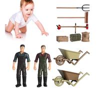 Farmers Models Kit de jeu - Structures de grange réalistes, figurines d'animaux, pièces emboîtables | Éducation précoce, plaisir sensoriel, apprentissage pour et filles, aventure à la ferme, jeux de