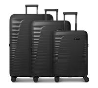 Farmhood Eco Edition 4 roues Set de valises 3 pièces avec soufflet d'extension noir