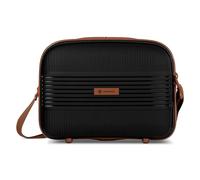Farmhood Eco Edition Valise rigide durable Bagage à main Cosmétique | Étui de beauté stable avec fonction clipsable | 34 x 15 x 25,5 cm en polypropylène léger, Noir , Beautycase (34 cm), Valise rigide