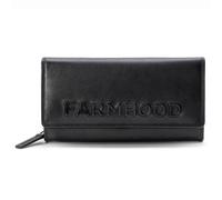 Farmhood Memphis Porte-monnaie Protection RFID Cuir 19 cm noir