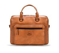 Farmhood Sac de bureau brun clair en cuir pour femme et homme Memphis Briefcase RV 1F Cognac 268088