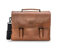 Farmhood Sac de bureau marron en cuir pour homme Nashville Briefcase 3F Mid Brown 268131