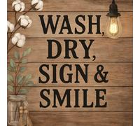 Farmhouse Bathroom Guest Book Wash, Dry, Sign & Smile - Rustic Funny Sign-In Journal for Guests: Charming Guestbook for Bathroom Decor | Cottagecore & ... & Blank Message Pages | 100 Pages | 8.5"x8.5"
