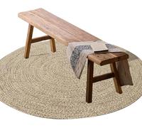 Farmhouse Entrée intérieure en Bois Banc de Repas, End of Bed Bench ，Bench de fenêtre étroite pour Chambre Table à Manger Salon Cuisine Couloir(140cm(55.1in))