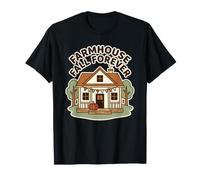 Farmhouse Fall Forever Decor Porche Citrouille Maison Rurale T-Shirt