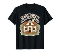 Farmhouse Fall Forever Decor Porche Citrouille Maison Rurale T-Shirt Graphique avec Valeur
