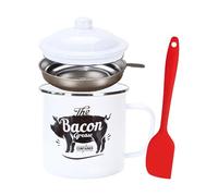 Farmhouse Fat Saver - Récipient alimentaire de 1200 ml - Distributeur de graisse avec design robuste - Ustensile de cuisine avec forme peu encombrante - Polyvalent pour la cuisine domestique, le