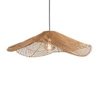 Farmhouse Rural Light Boho Bamboo Rattan Chandelier Creative Geometry Design Woven Light Shade Southeast Asia Light Fixture For Living Room Dining Room Bedrooms 1-Pack/40Cm