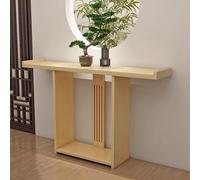 Farmhouse - Table console étroite pour entrée, salon et couloir - Table à 2 étages derrière le canapé, bois marron clair, 140 cm - Meuble d'entrée élégant