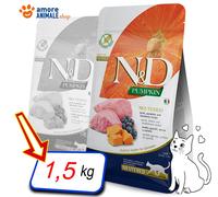 Farmina N&D Agneau, potiron et myrtille pour chat stérilisé – 1,5 kg