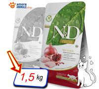Farmina Cat N & D Prime Grain Libre - Neutered → Poulet Et Grenade 300 Gr/1,5 /