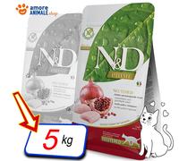 Farmina – Croquettes pour chat N&D Prime Stérilisé – Poulet & Grenade – Adulte – 5 kg