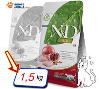 Farmina N&D Croquettes pour chats – Poulet et grenade – 1,5 kg