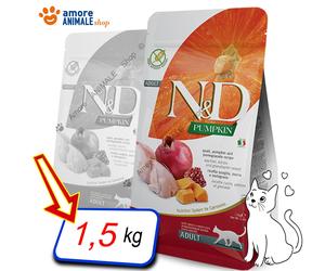 Farmina Cat N & D Pumpkin Adult → Caille Et Grenade 300 Gr/1,5 / 5 KG - Chat