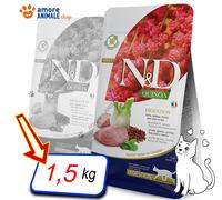 Farmina N&D Quinoa Digestion Chat – Agneau et Fenouil Adulte 1,5 kg