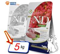 Farmina Alimentation pour chats N&D Quinoa Gestion du poids Agneau & Brocoli 5 kg