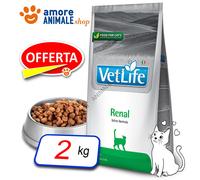 Farmina Cat VET LIFE Natural Renal 2 kg Aliment Sec pour Chat Diététique