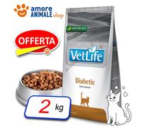 Farmina Cat Vet Life Naturel → Diabetic - 2 KG - Pour Problèmes Avec Diabète