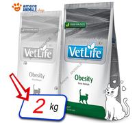 Vet Life - Aliment pour chat Natural Diet Obésité - 2 kg