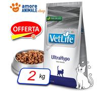 Farmina Cat Vet Life Naturel → Ultrahypo - 2 KG - Intolérances Alimentaires Chat