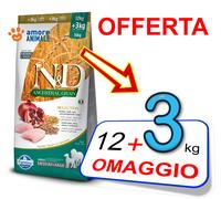 Farmina N&D Ancestral – Croquettes chien Poulet & Grenade Adulte Moyennes & Grandes races – 15 kg