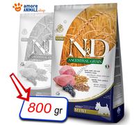 Farmina Chien N & D Ancestral Adult Mini → Agneau Et Myrtille - 800 Gr/2,5 / 7