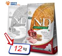 Farmina – Croquettes chiot N&D Ancestral – Poulet & Grenade – Moyen/Maxi 12kg